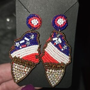 Patriotic Beaded Earrings